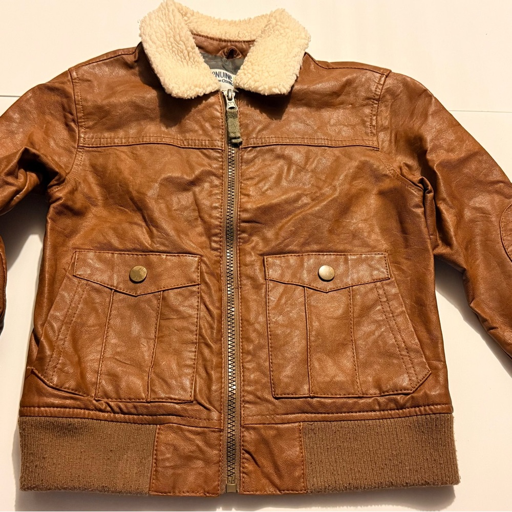 Stylish Tan Kids Jacket with Cozy Sherpa Collar